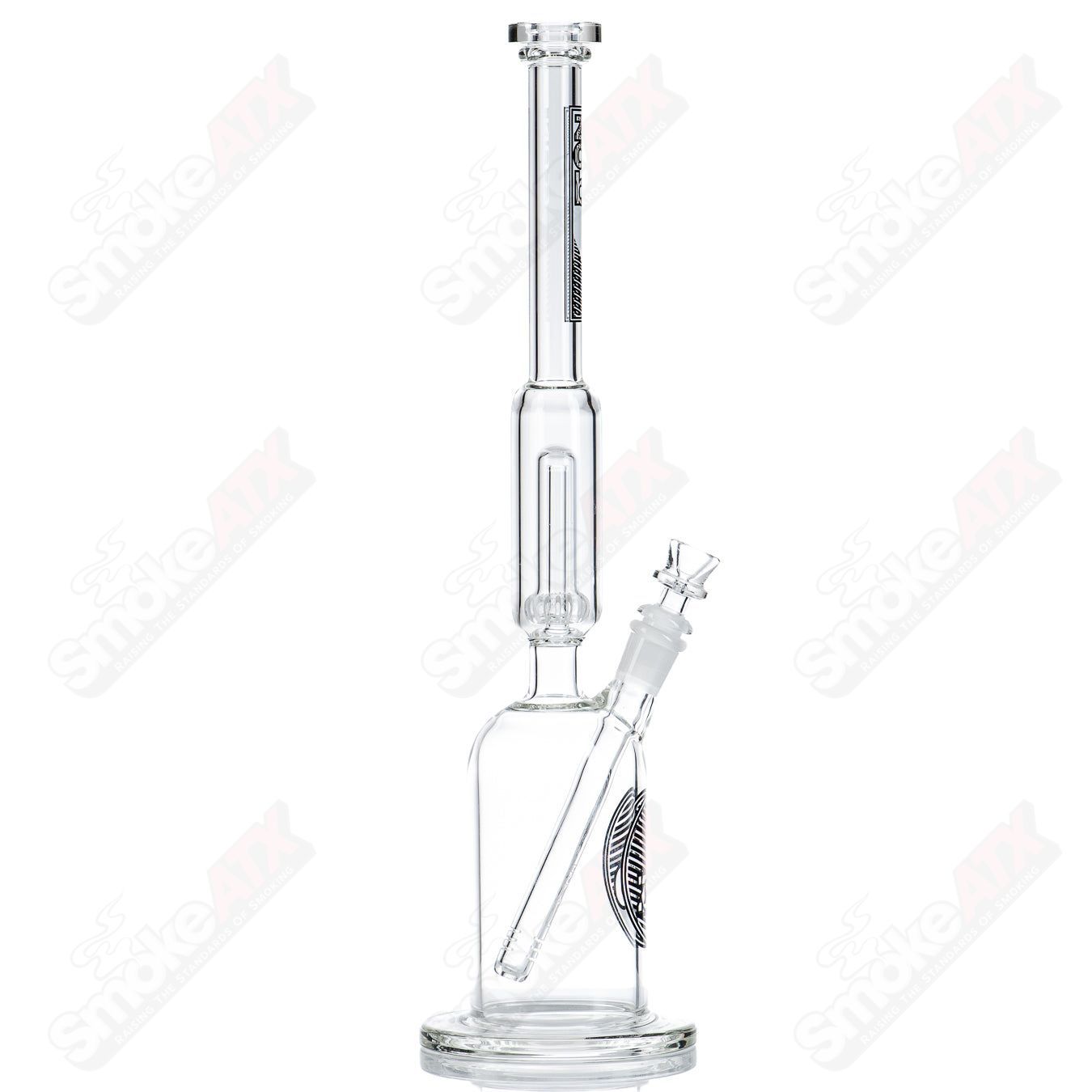 18" Tube W/ Mini UFO Perc (Black/White) ZOB - Smoke ATX