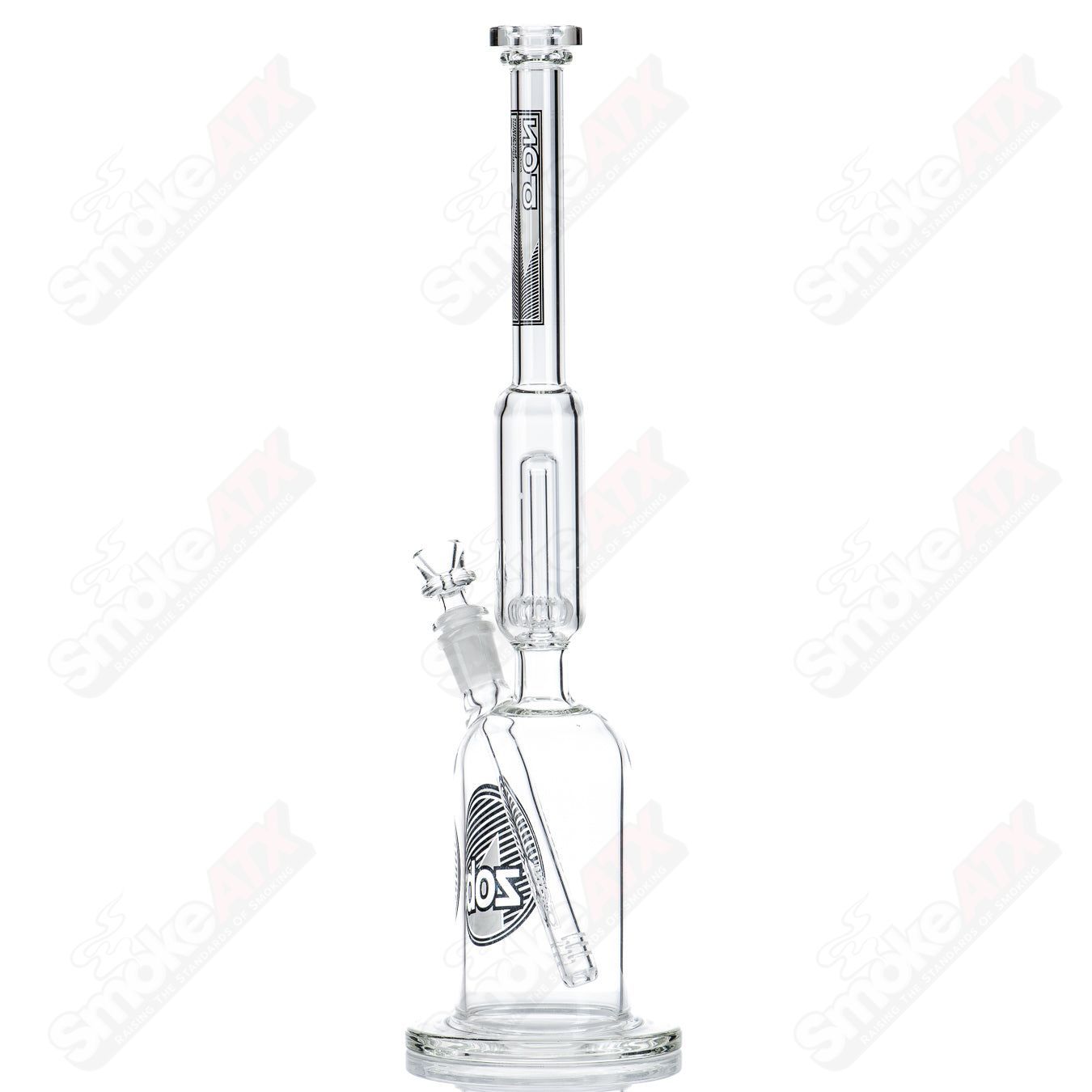 18" Tube W/ Mini UFO Perc (Black/White) ZOB - Smoke ATX
