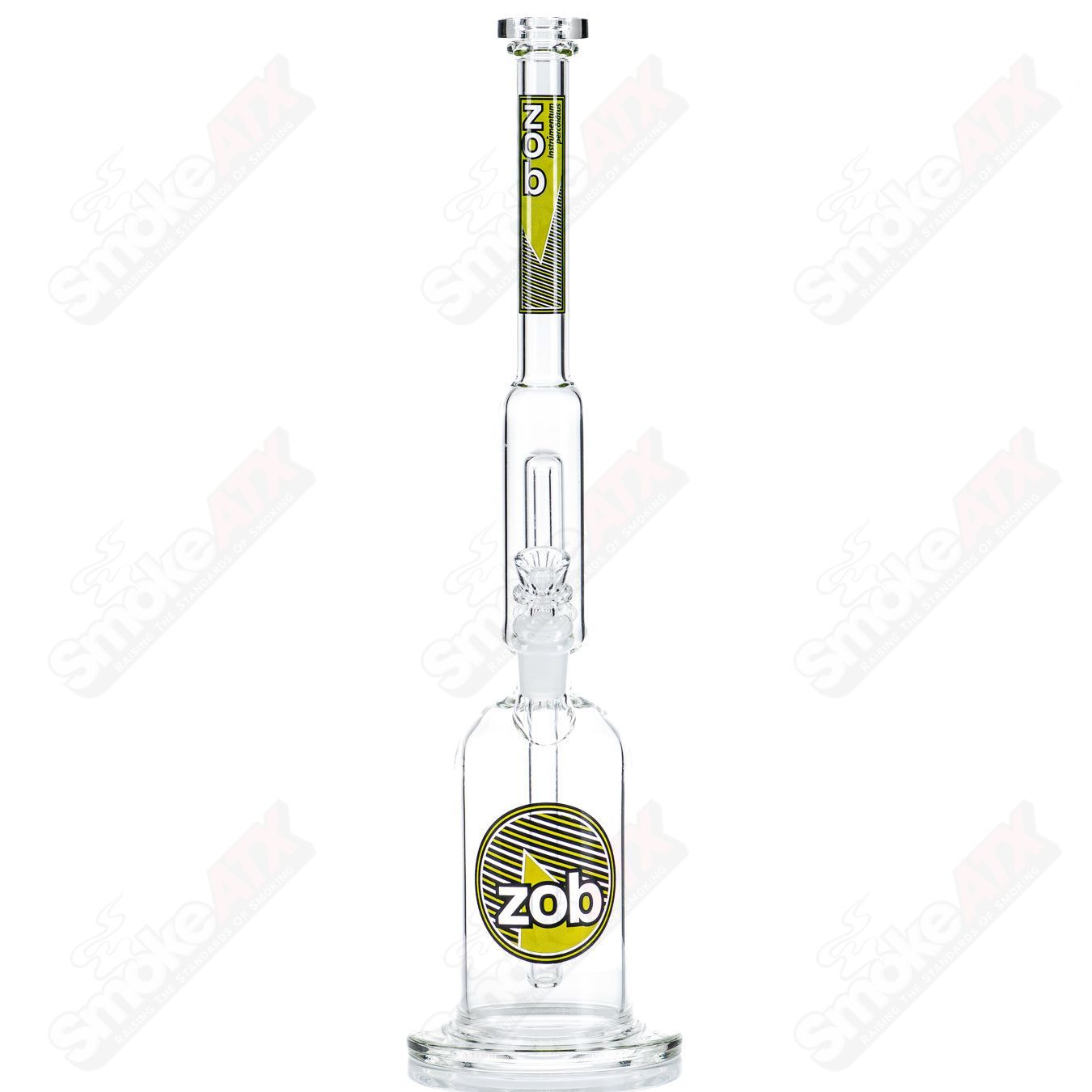18" Tube W/ Mini UFO Perc (Neon Green/Black) ZOB - Smoke ATX