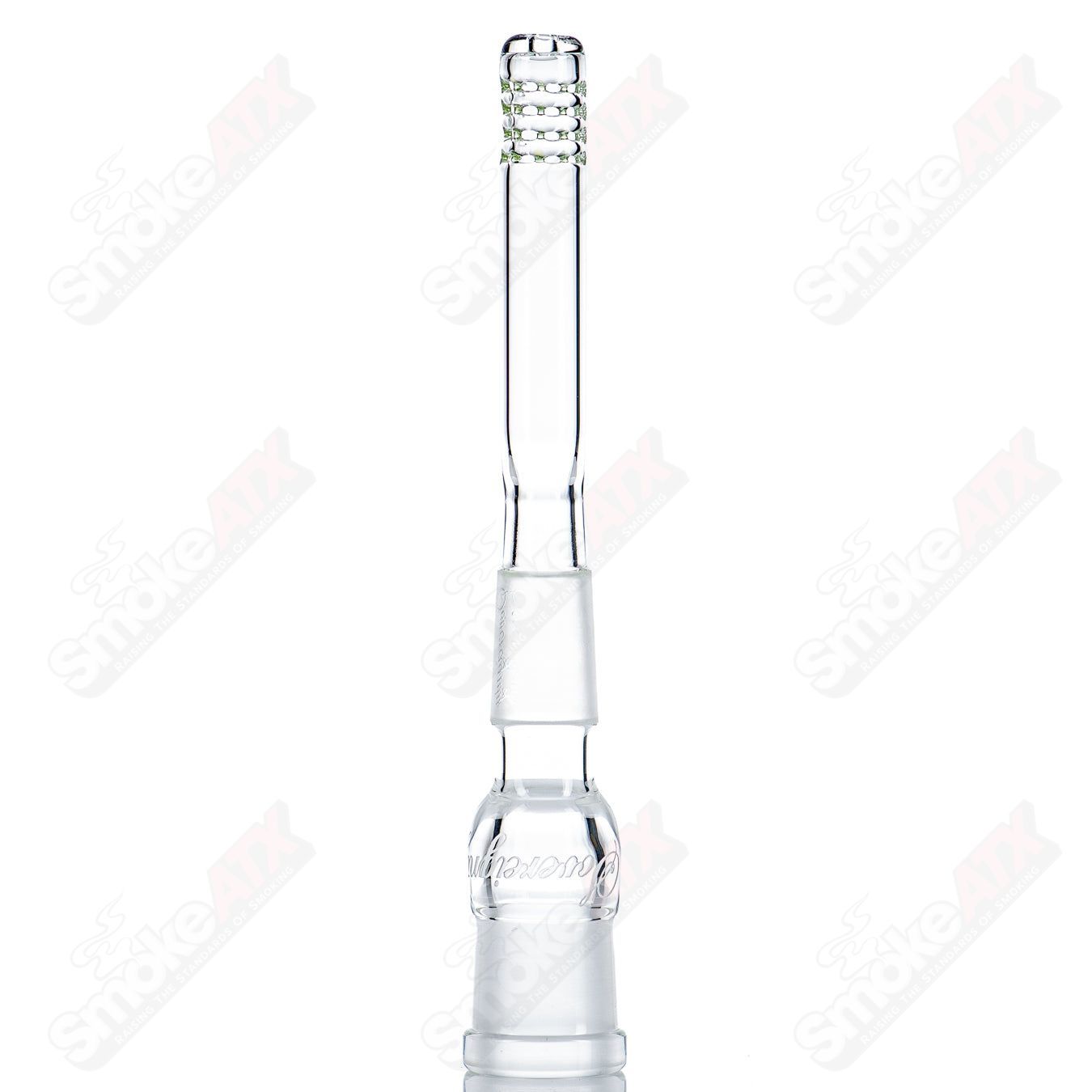 18/18mm 4.5" Green Stardust Color Accent 180 Gridded Downstem Sovereignty Glass - Smoke ATX
