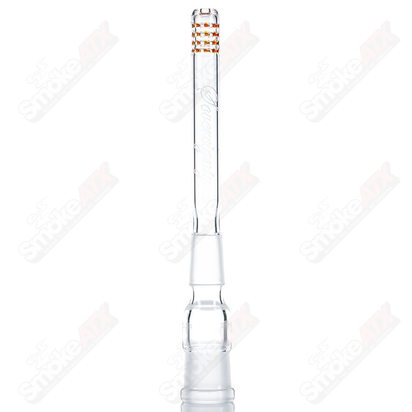 18/18mm 5.5" Amber Purple Color Accent 360 Gridded Downstem Sovereignty Glass - Smoke ATX