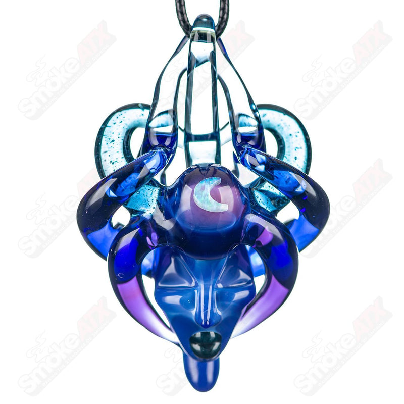 Lace Face Warrior Goddess Pendant (
