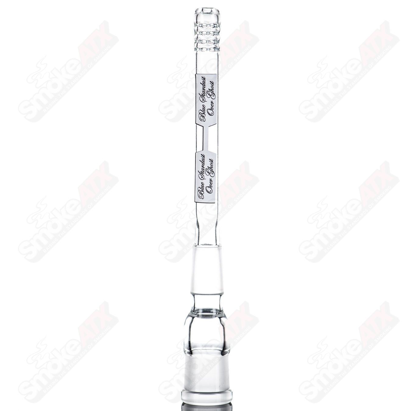 18mm 5" 360 Gridded Downstem Blue Stardust Over Ghost Sovereignty - Smoke ATX