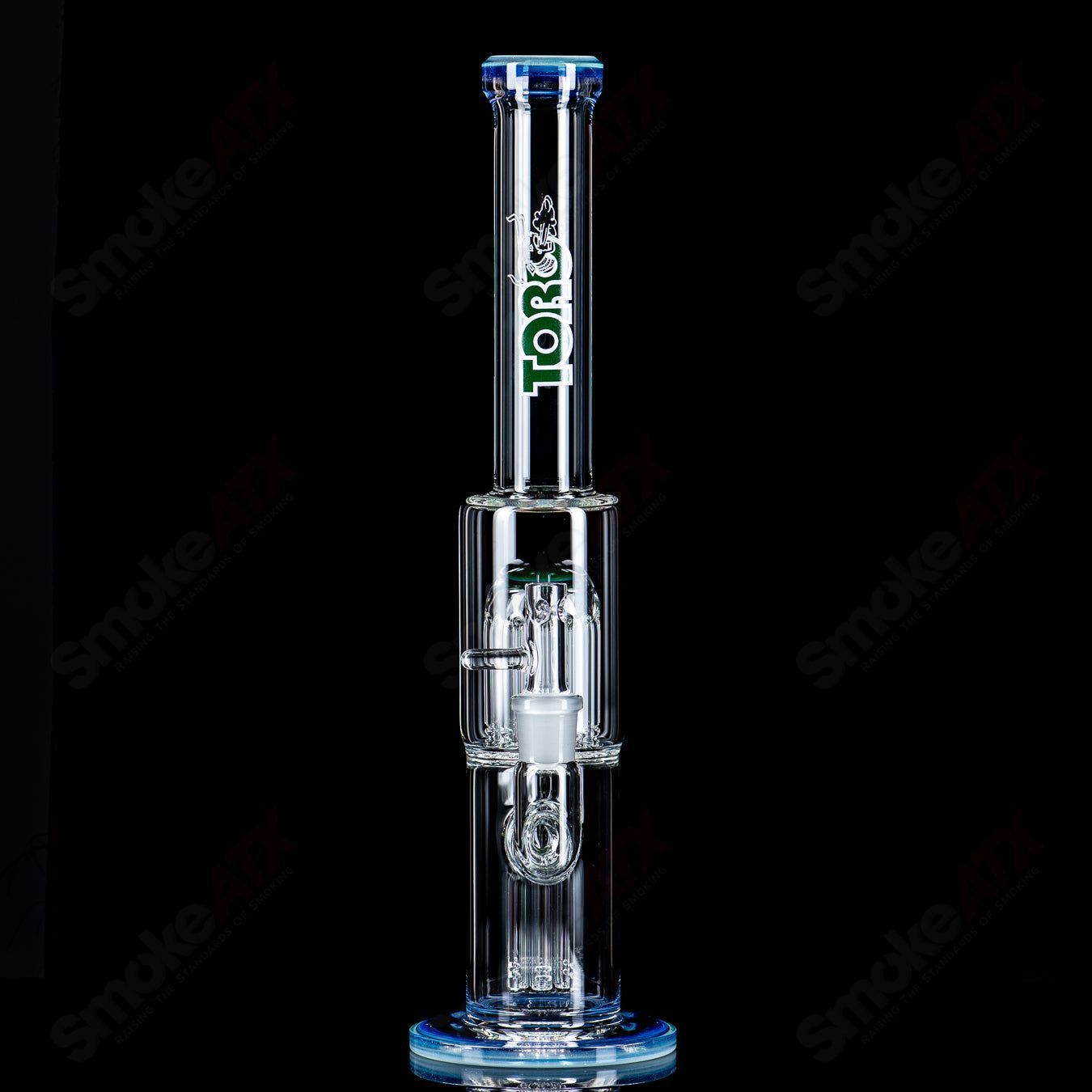 18mm 7/13 Arm Perc w Color Cap Toro Glass - Smoke ATX