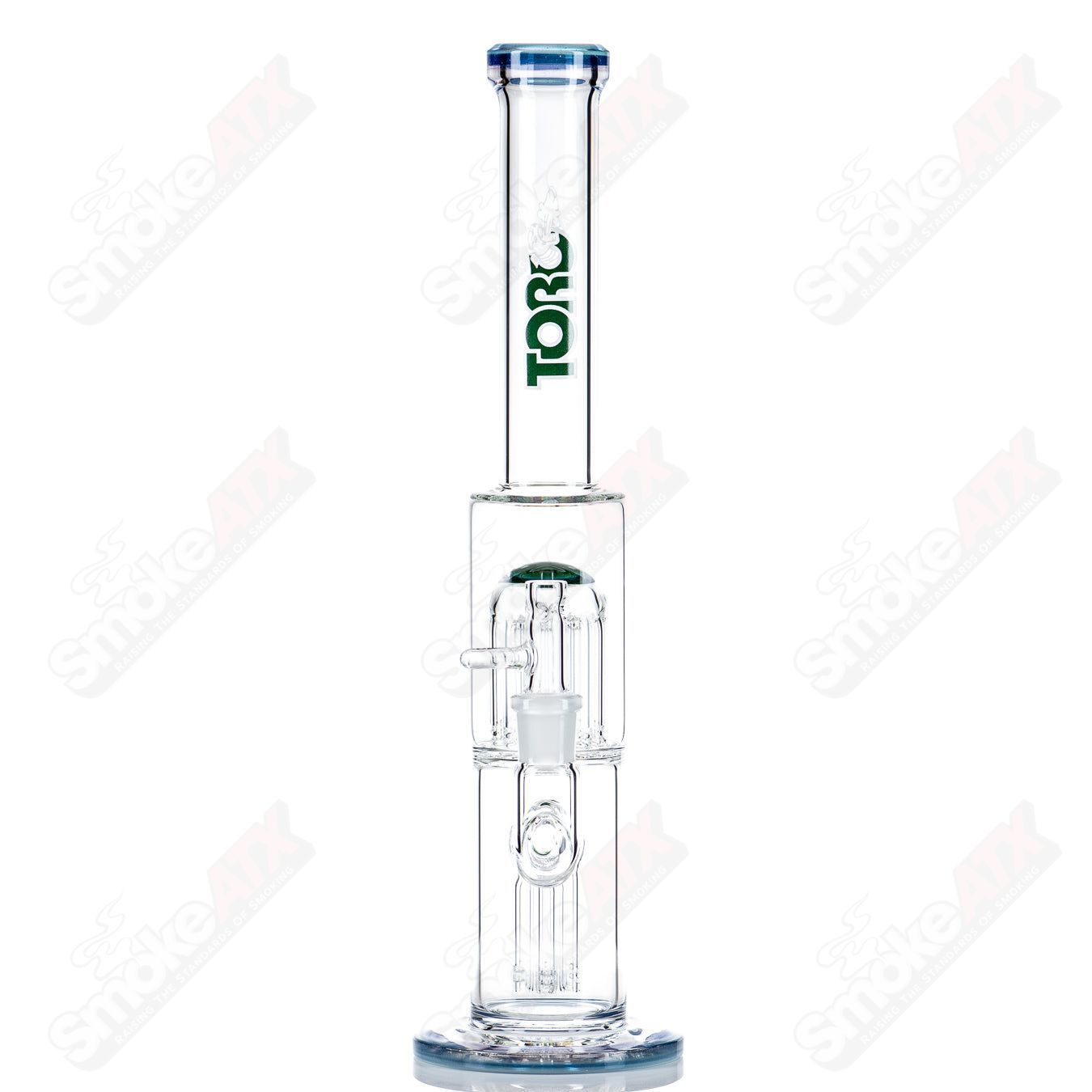 18mm 7/13 Arm Perc w Color Cap Toro Glass - Smoke ATX