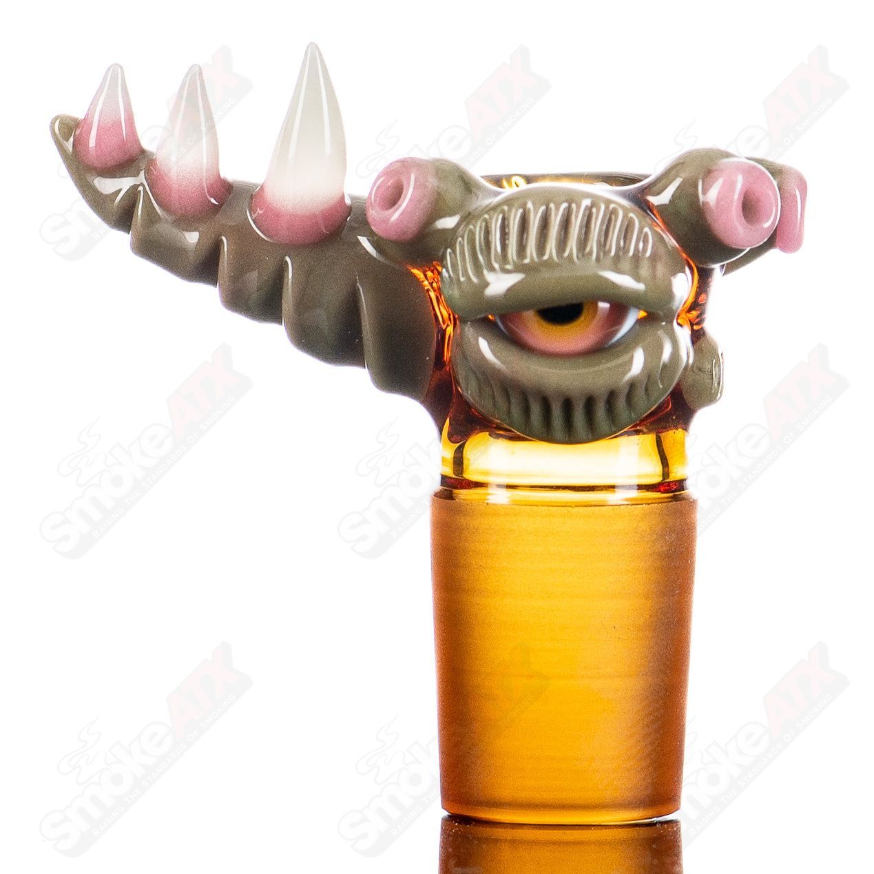 18mm Amber Joint Spanish Olive Slide by SALT - Smoke ATX