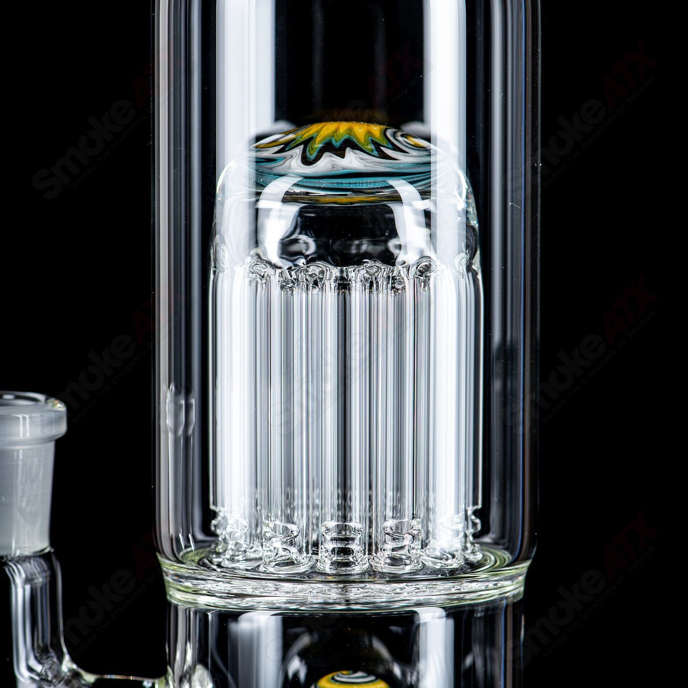 18mm Circ to 13 Arm Perc w Reversal Sections by Toro Glass - Smoke ATX