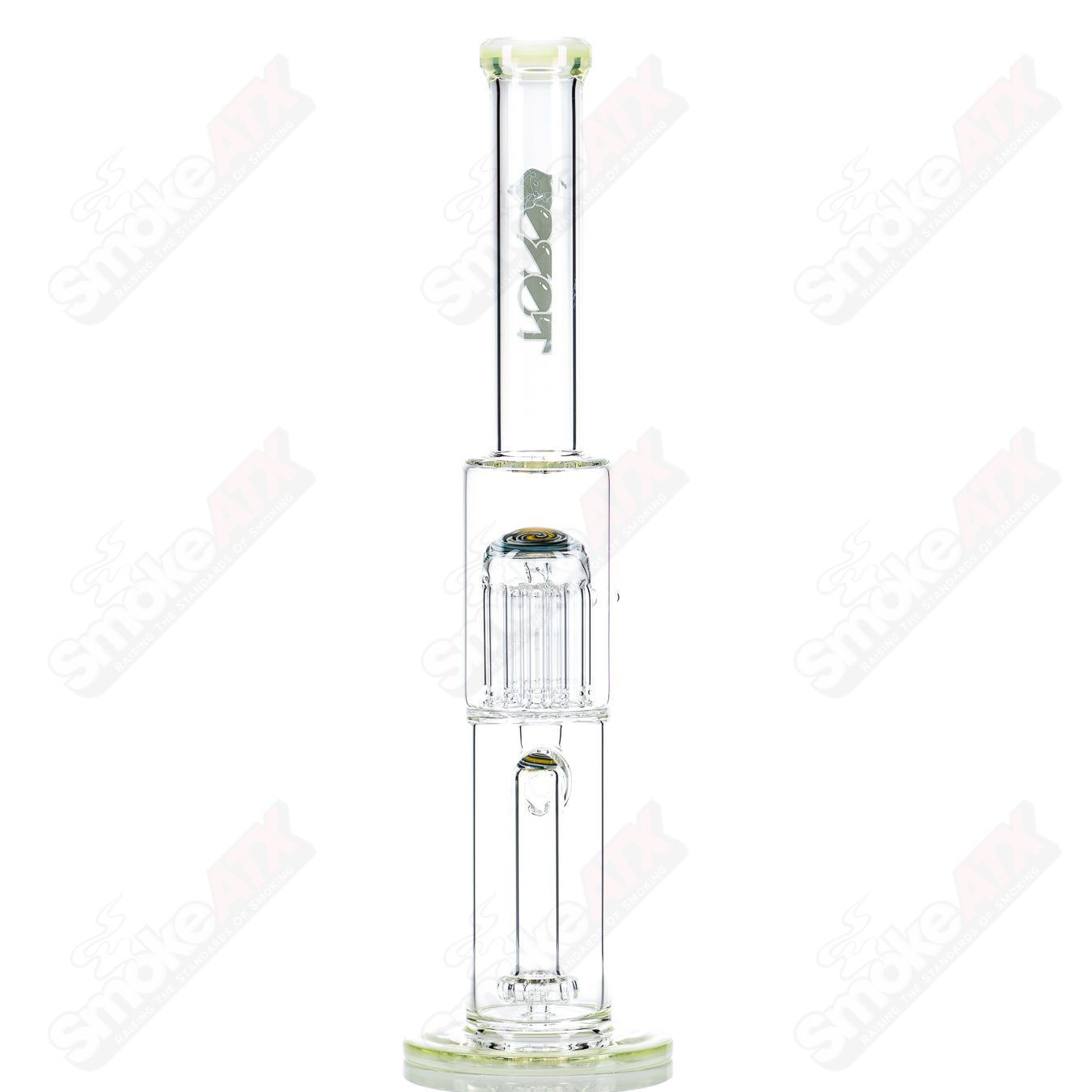 18mm Circ to 13 Arm Perc w Reversal Sections by Toro Glass - Smoke ATX