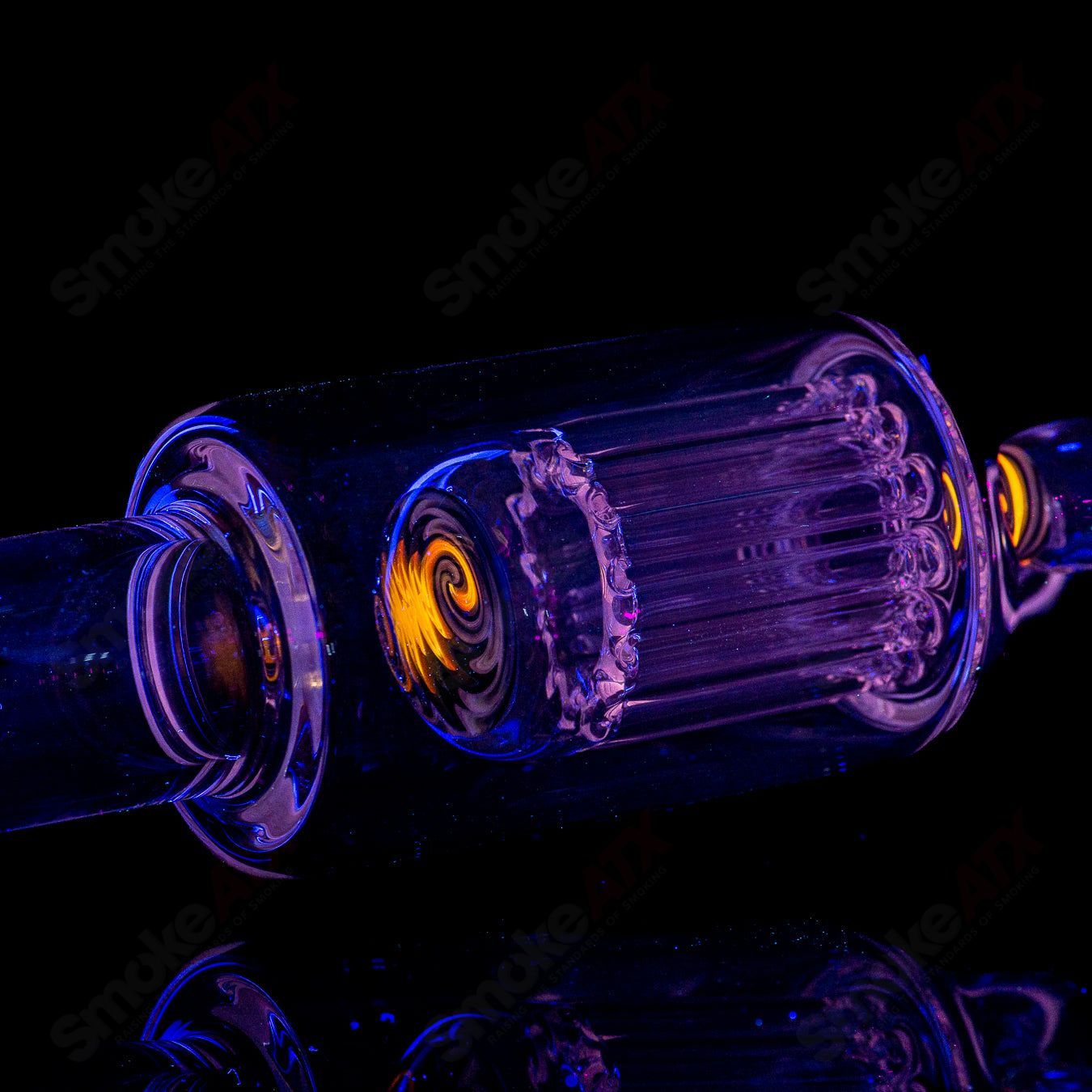 18mm Circ to 13 Arm Perc w Reversal Sections by Toro Glass - Smoke ATX
