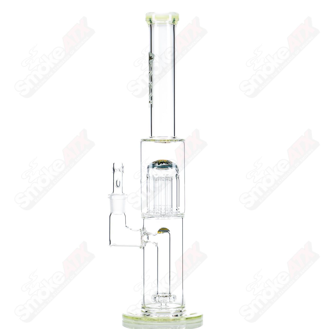 18mm Circ to 13 Arm Perc w Reversal Sections by Toro Glass - Smoke ATX
