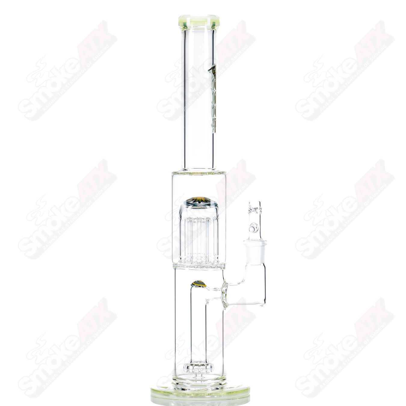 18mm Circ to 13 Arm Perc w Reversal Sections by Toro Glass - Smoke ATX