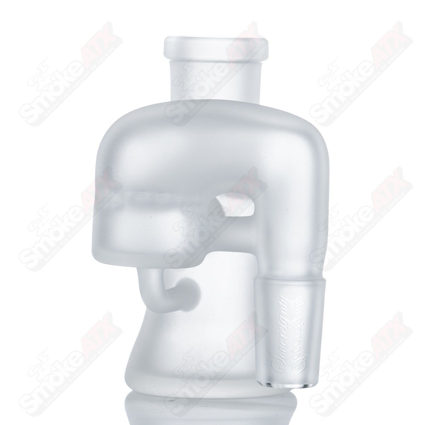 18mm Frosted Dry Cleaner Ash Catcher by Sovereignty Style 3 - Smoke ATX