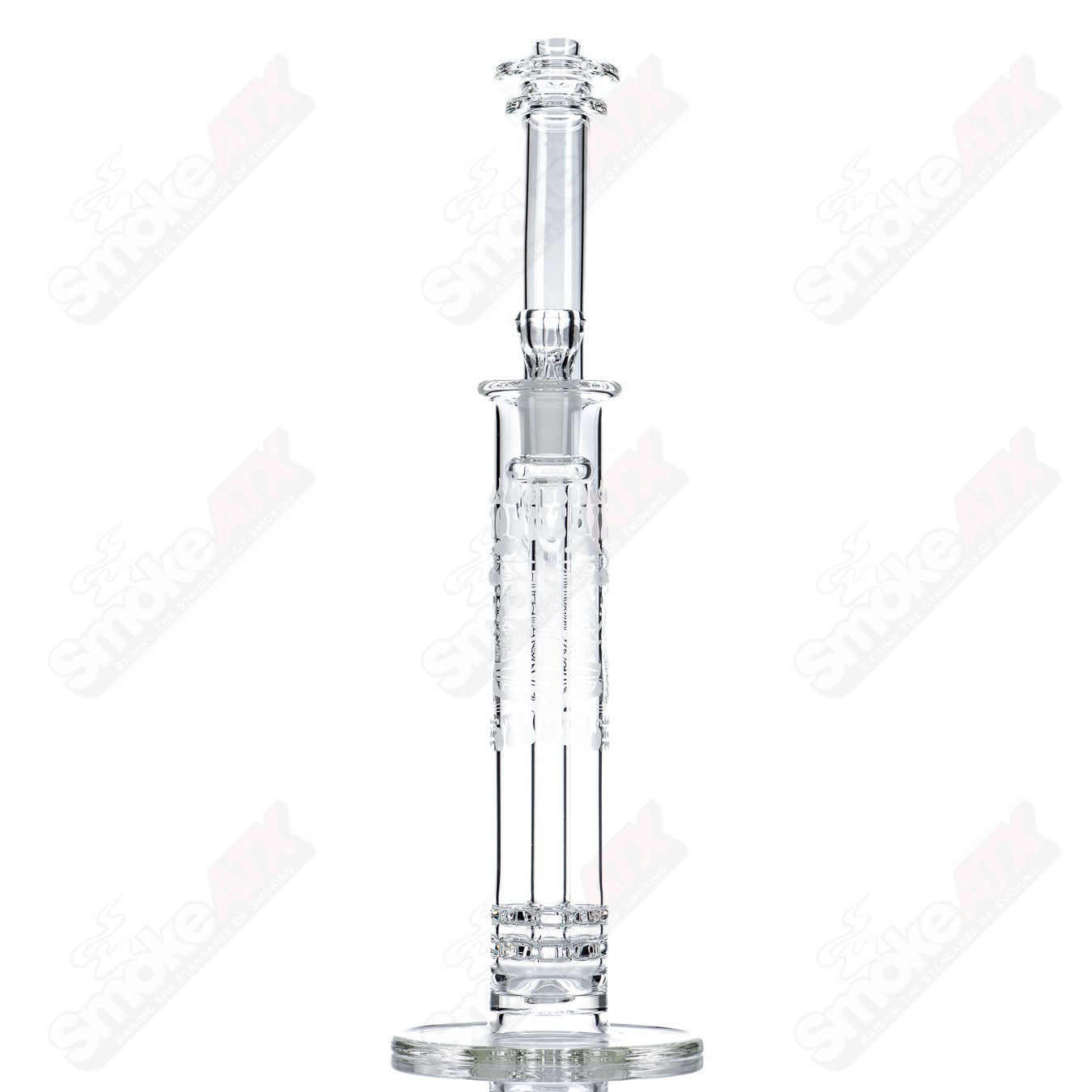 18mm King Ratchet Bubbler by Bear Mountain Studios - Smoke ATX