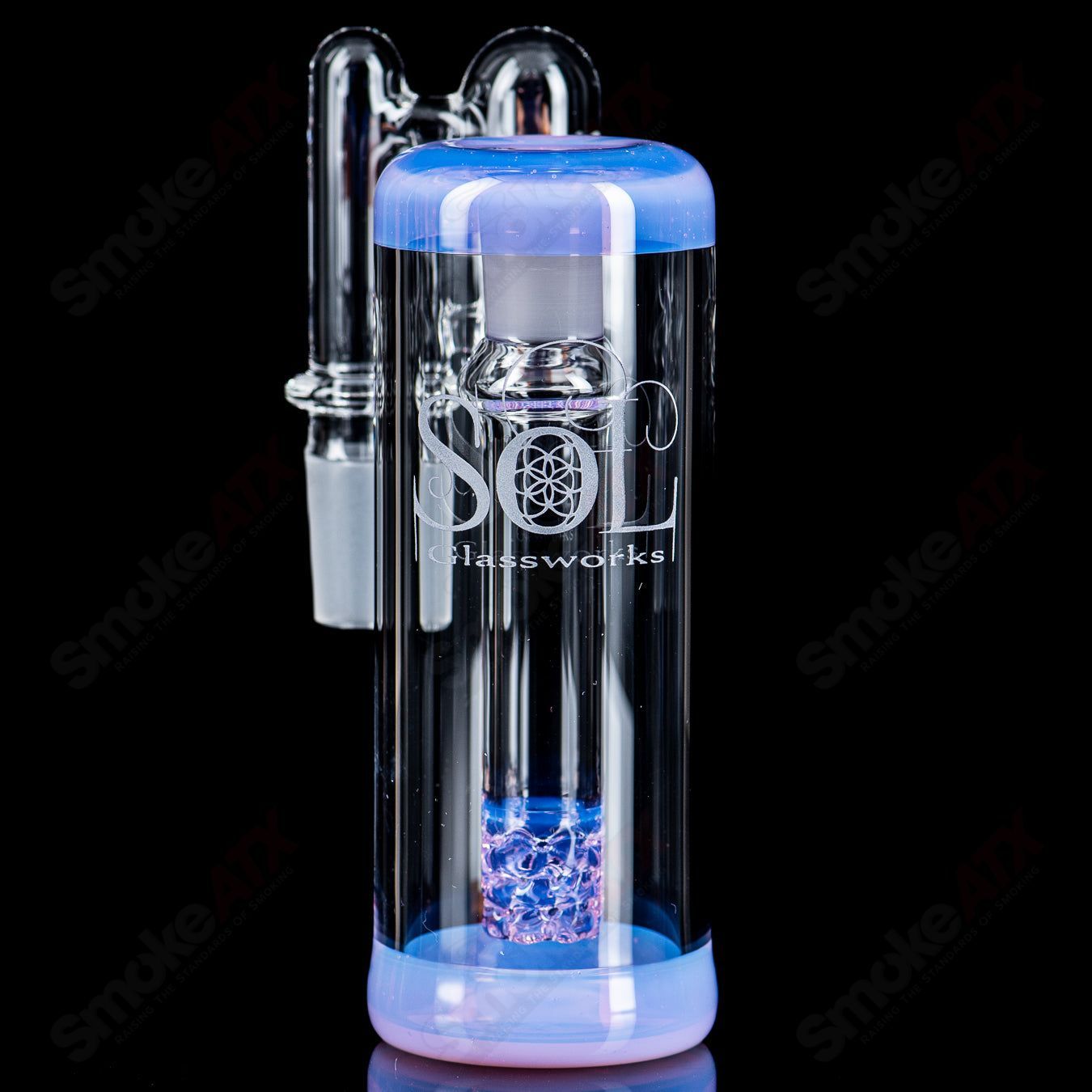 18mm (Neo - Opal) Ash Catcher by SOL Glassworks - Smoke ATX