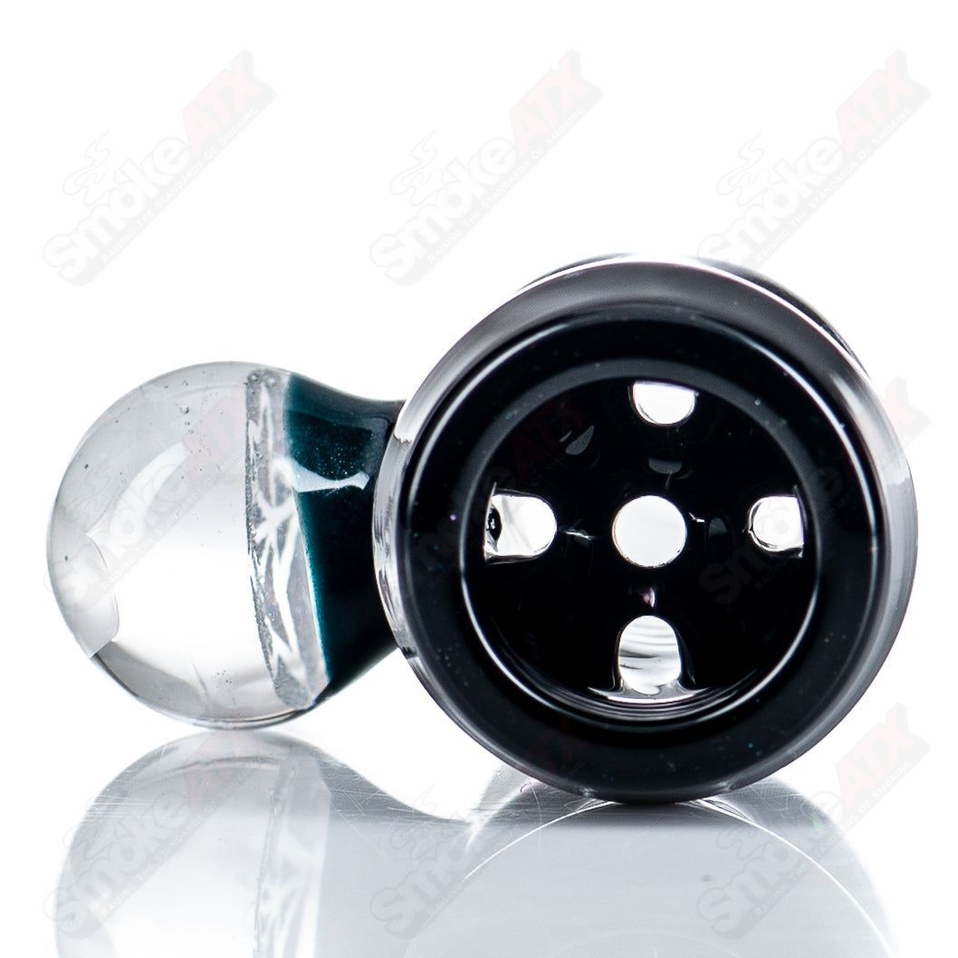 18mm Slide (Crushed Black Opal with Dichro Mib) by Black Tuna - Smoke ATX