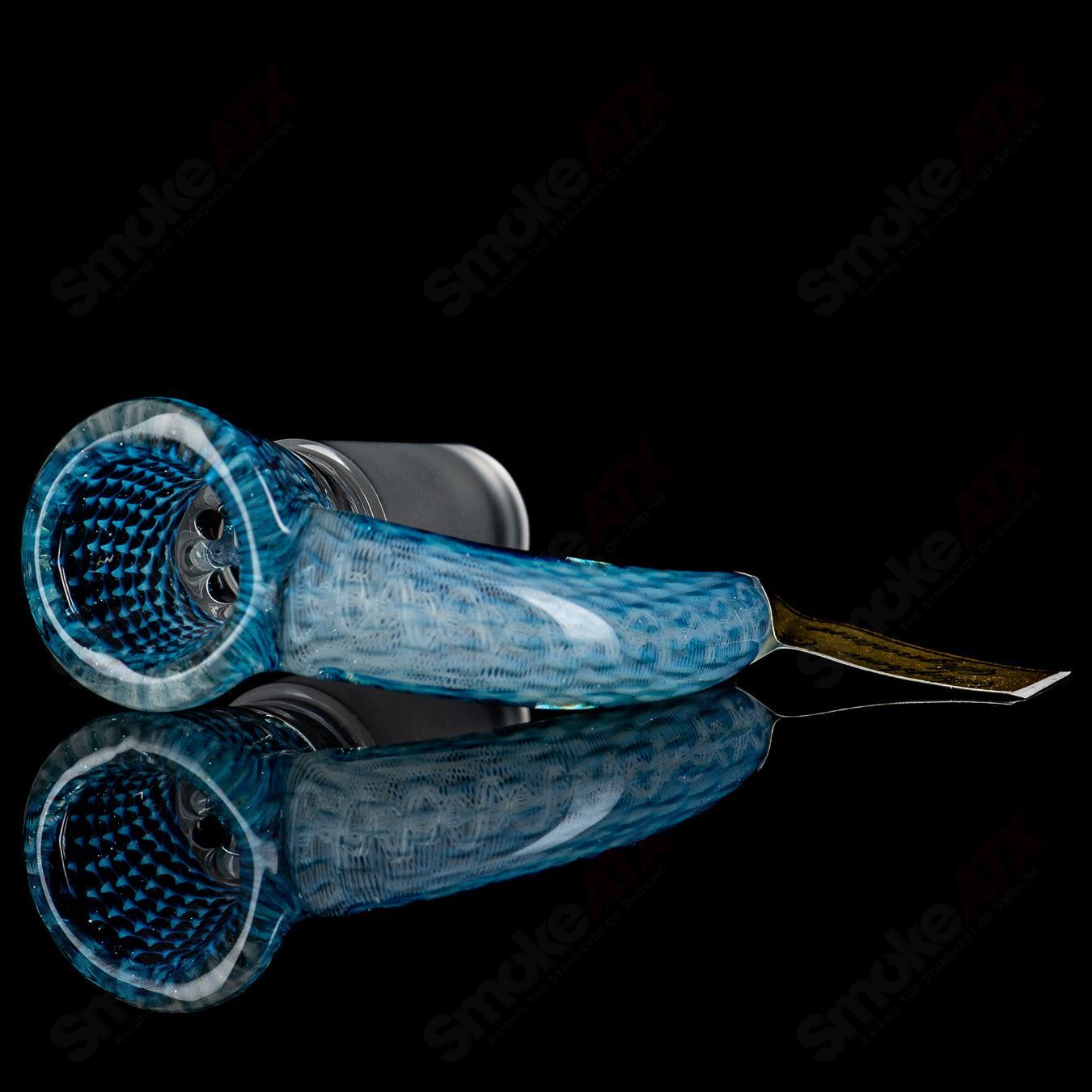 18mm Stephen C. Clear Joint Slide (Blue HoneyComb) Sovereignty - Smoke ATX 