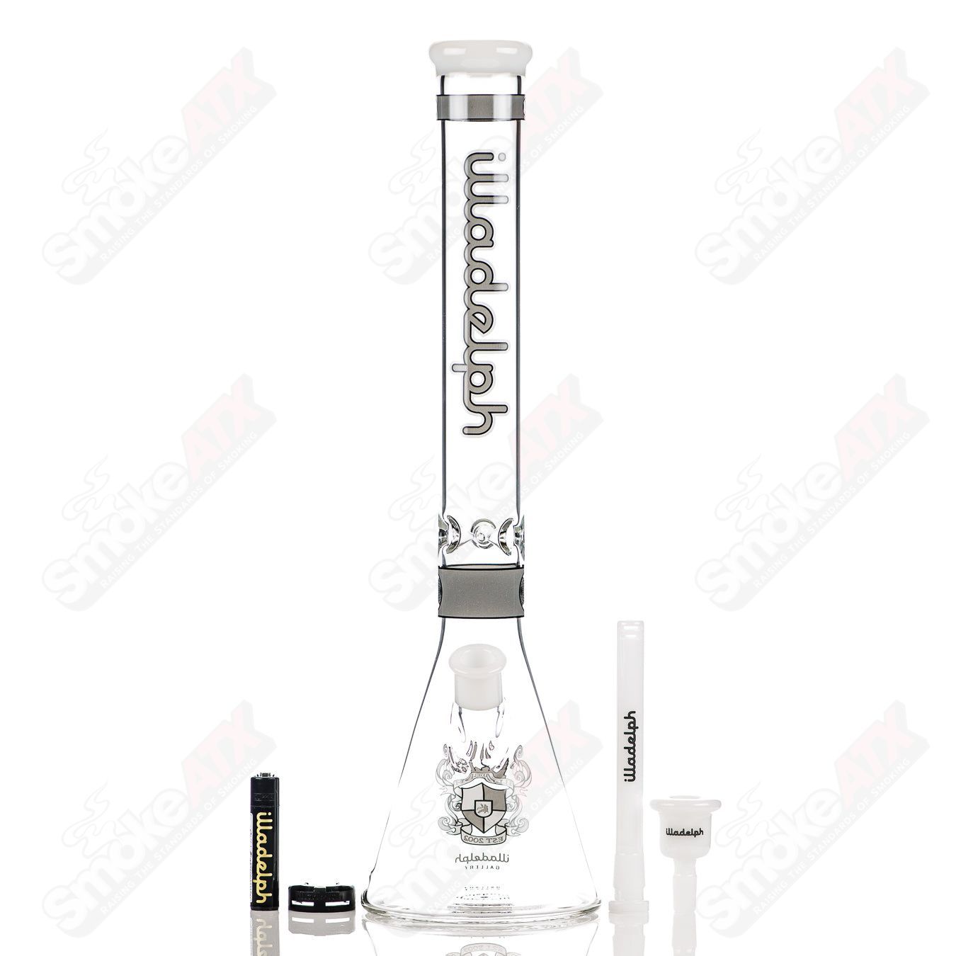 19" (Gray) Signature Series Medium Beaker Illadelph - Smoke ATX