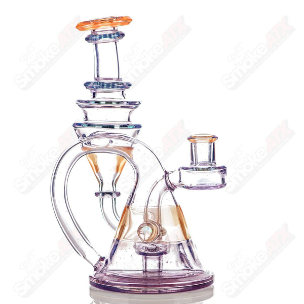 10mm V2 Quickdraw Recycler (New Age and Ghost Orange) Cerio Glass - Smoke ATX