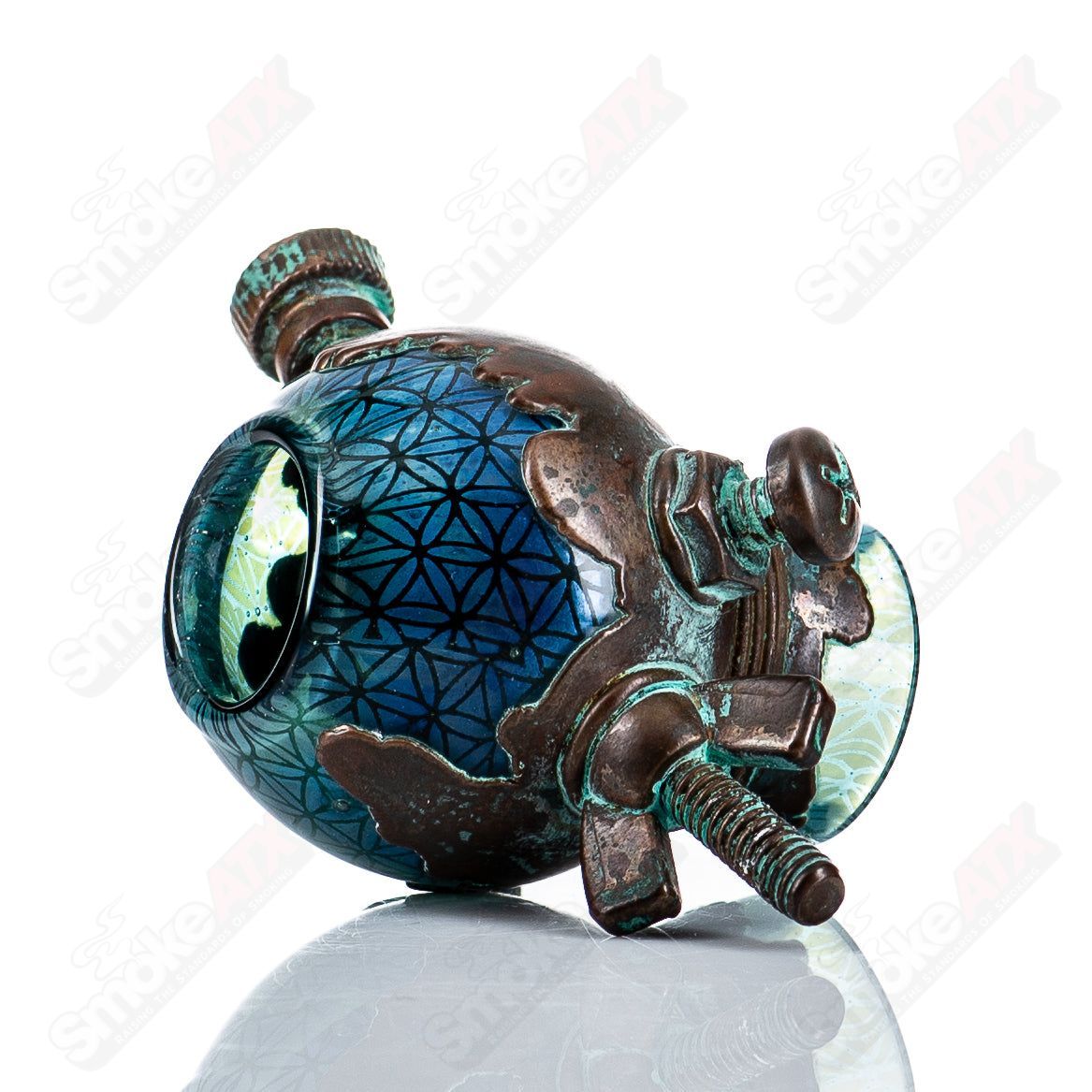 19mm Electroformed Seed Geo Pattern Dome by Kind X Snic - Smoke ATX