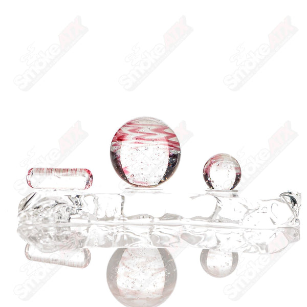 3pc UV Cropal (Gold Ruby/ Blue Lava) Slurper Set Indo Glass - Smoke ATX