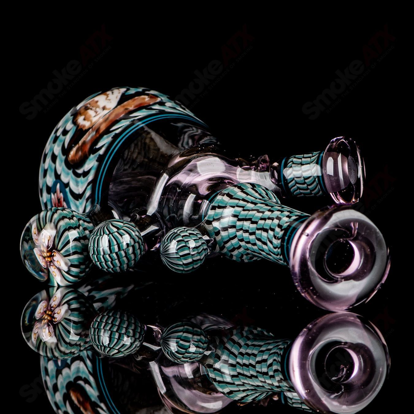 Coiled Latticello Milli Rig Conversion Glass x Boehme #3 - Smoke ATX