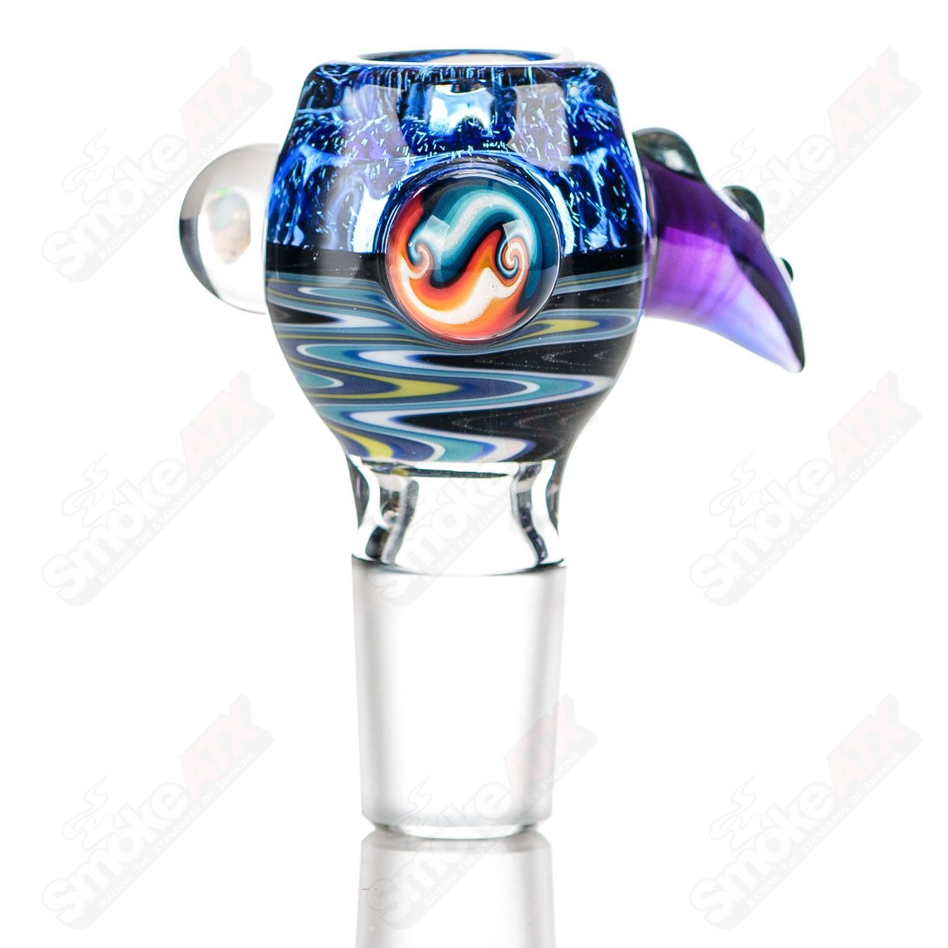 #5 18mm Color Worked Slide Bowl Jeremy from Oregon - Smoke ATX