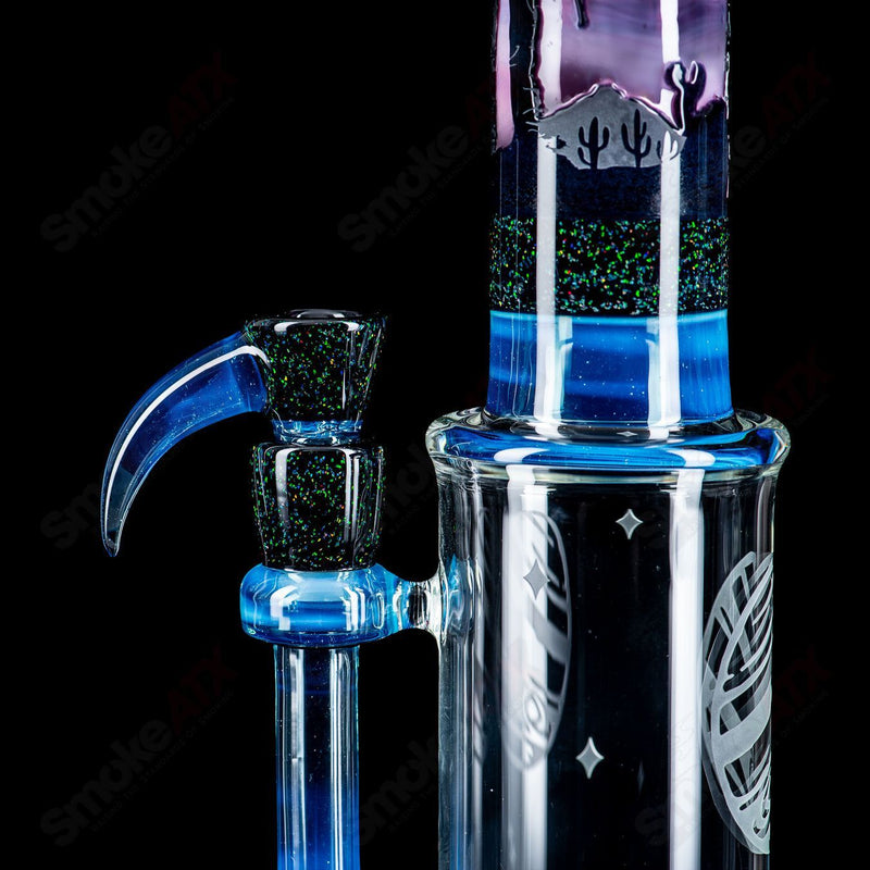 #1 Straight Tube w/ Gridded Percs by Subliminal Glass