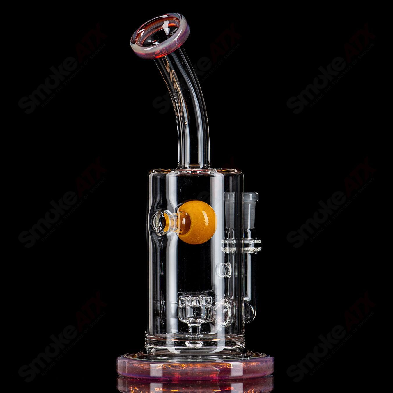2 10mm Jet Perc w/ Color Accents by Toro Glass - Smoke ATX