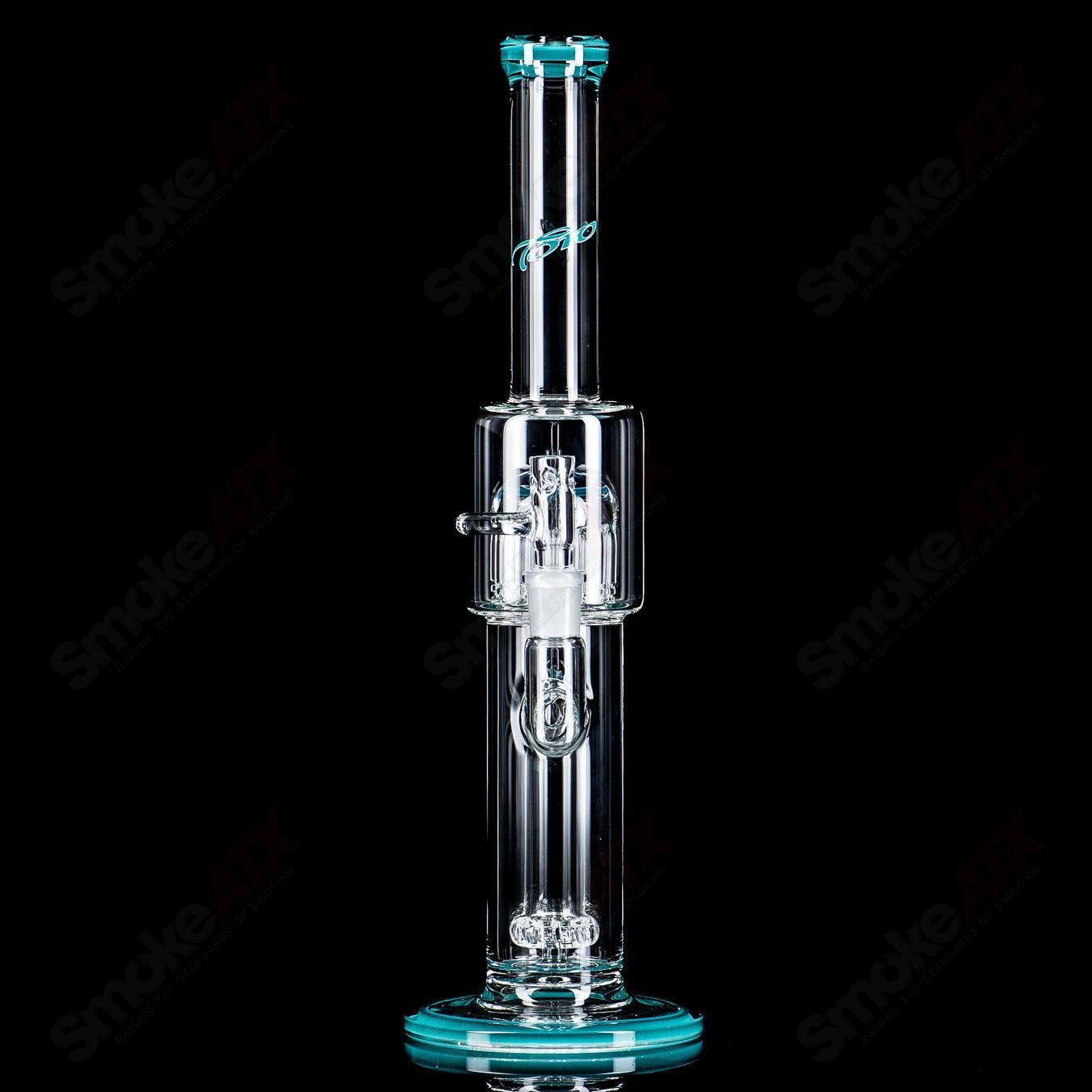 2 14mm Circ to 13Arm Perc w Color Cap Toro Glass - Smoke ATX