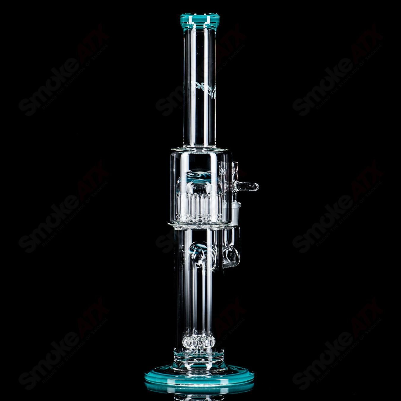 2 14mm Circ to 13Arm Perc w Color Cap Toro Glass - Smoke ATX