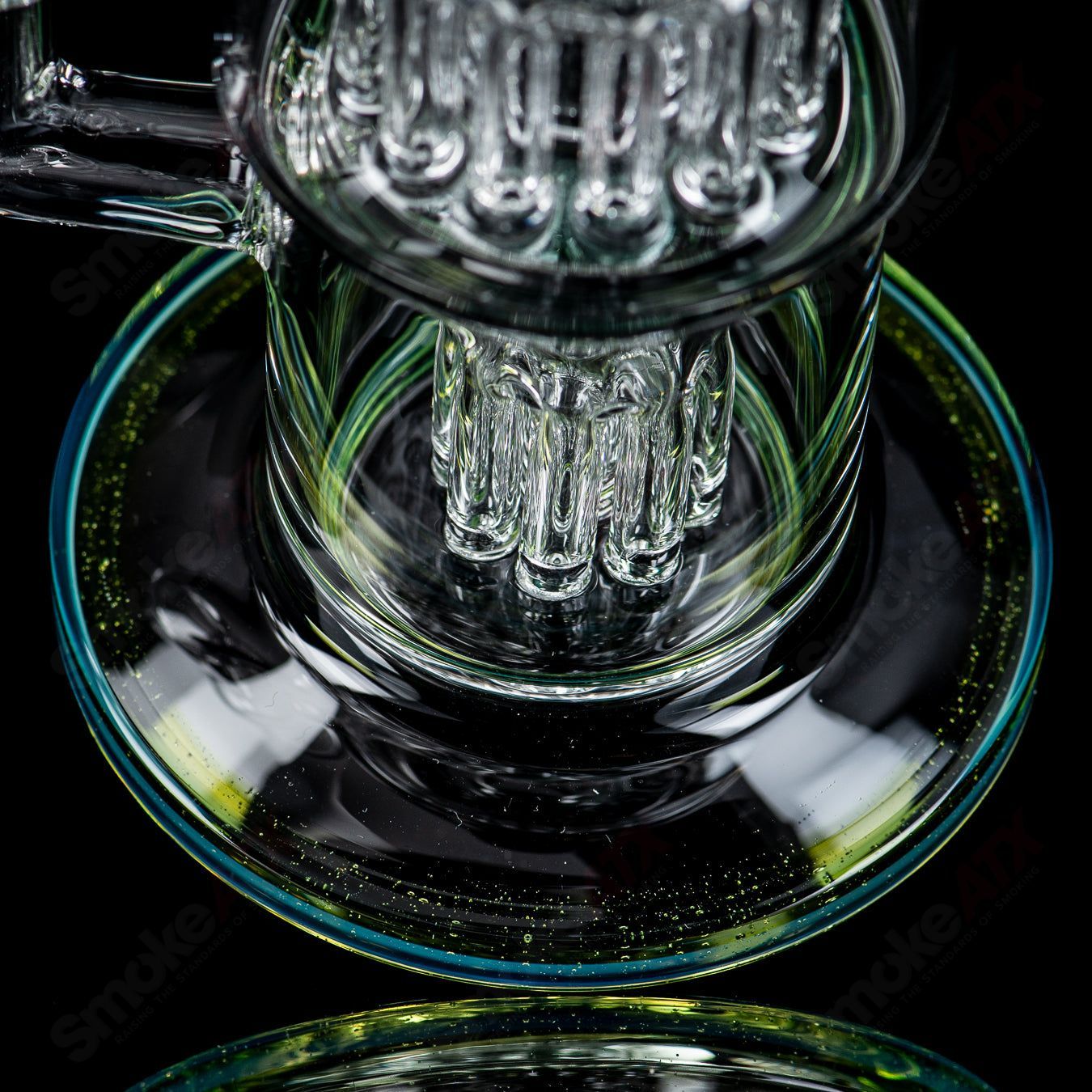 2 14mm Double Macro XL with Color Accents by Toro Glass - Smoke ATX
