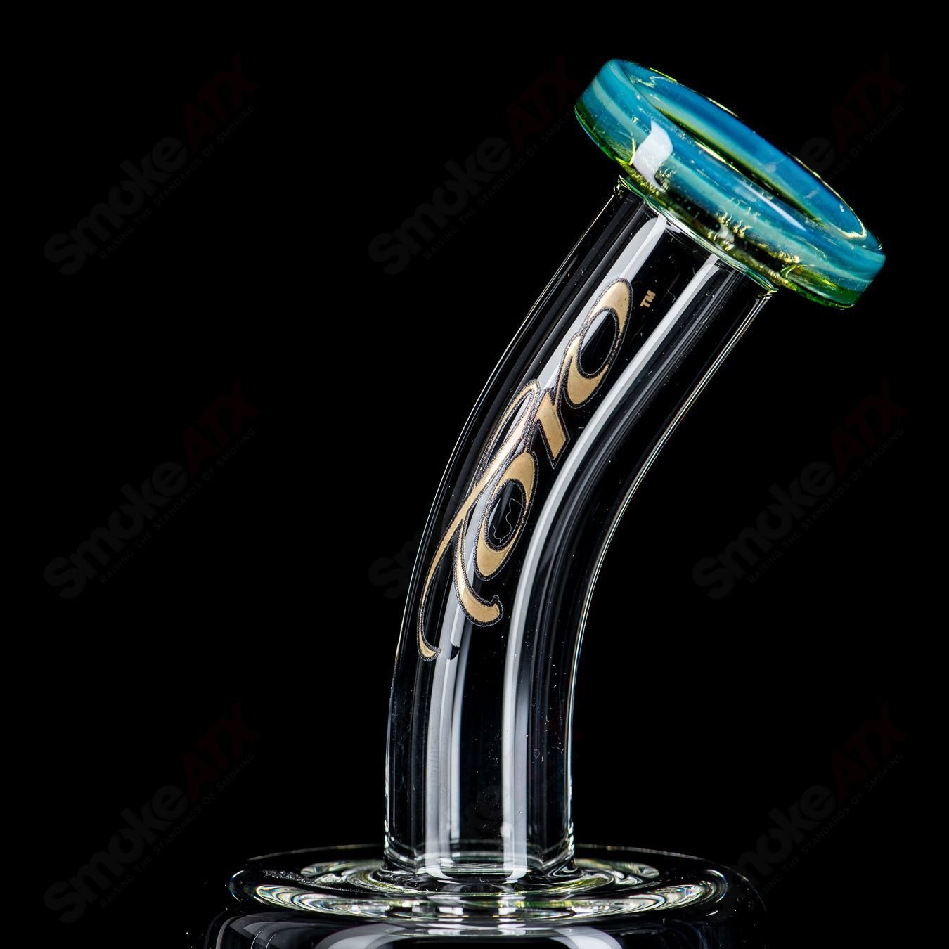 2 14mm Double Macro XL with Color Accents by Toro Glass - Smoke ATX