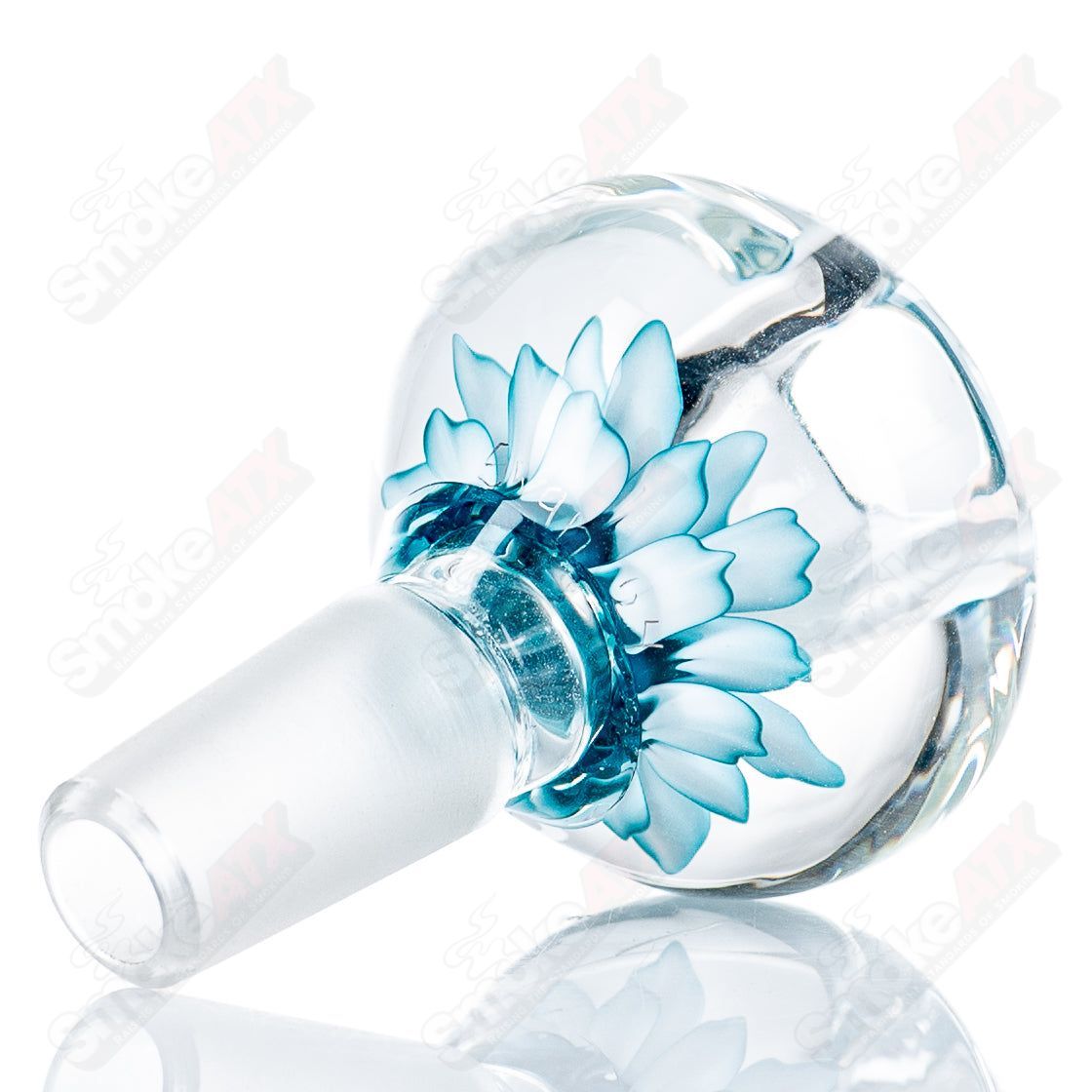 2 14mm Flower Marble Bowl by Swan Glass - Smoke ATX