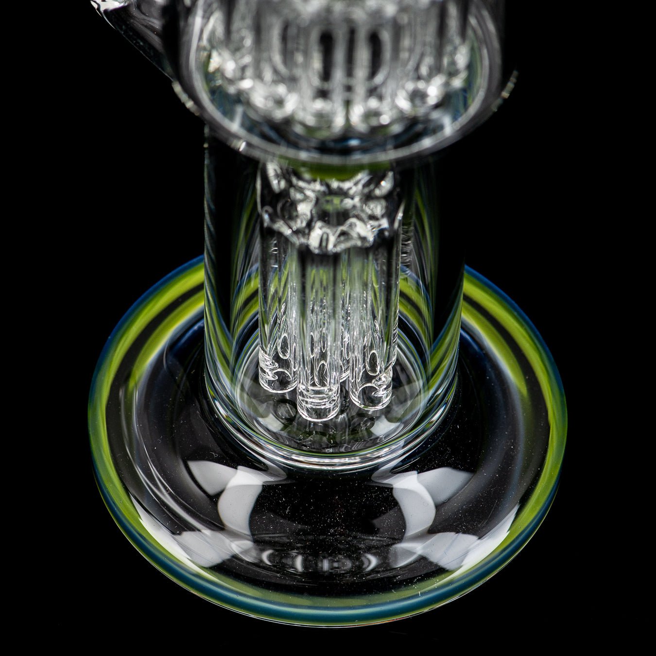 2 14mm Mini 7/13 Arm Perc w/ Colored Caps Toro Glass - Smoke ATX