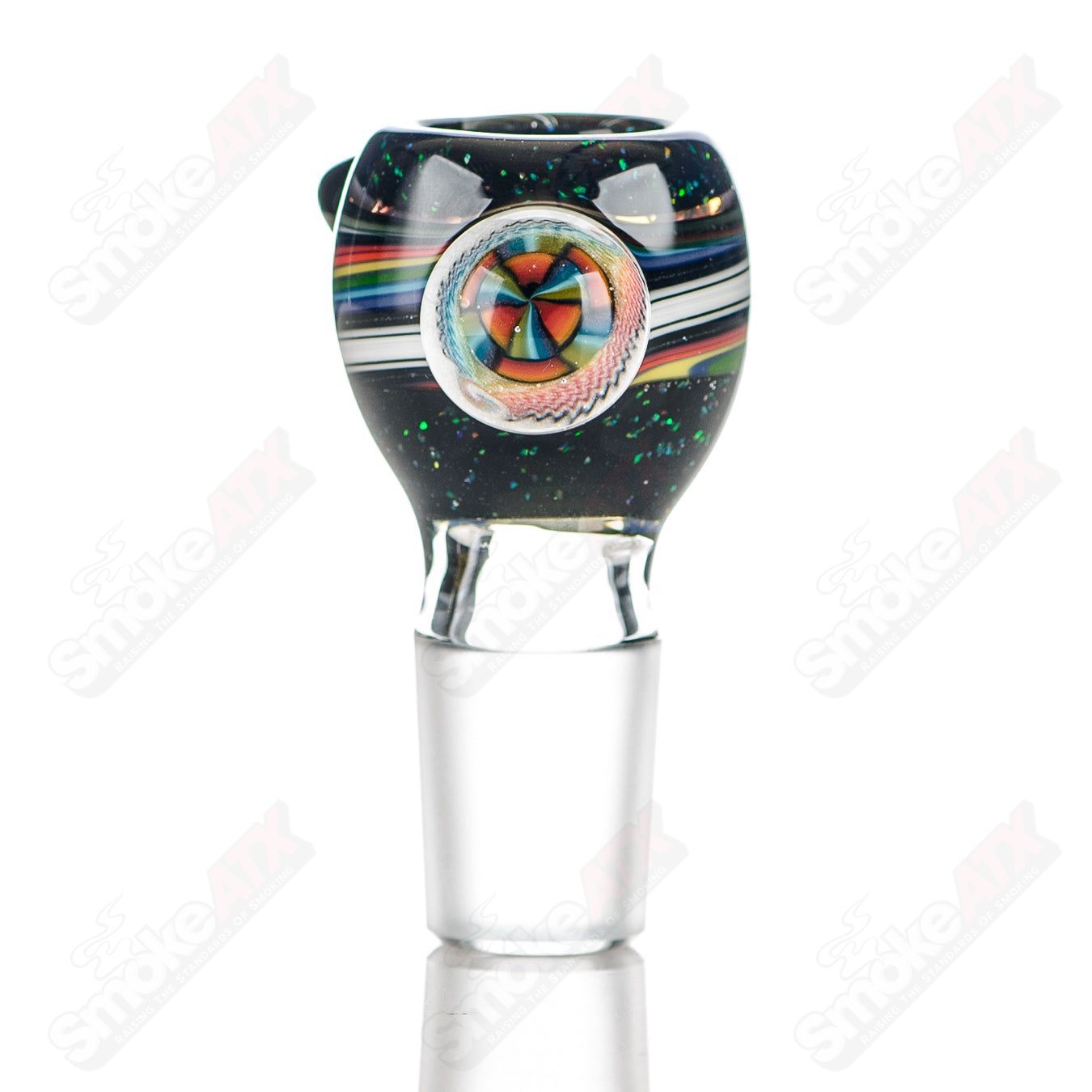 2 18mm Color Worked Slide Bowl Jeremy from Oregon - Smoke ATX