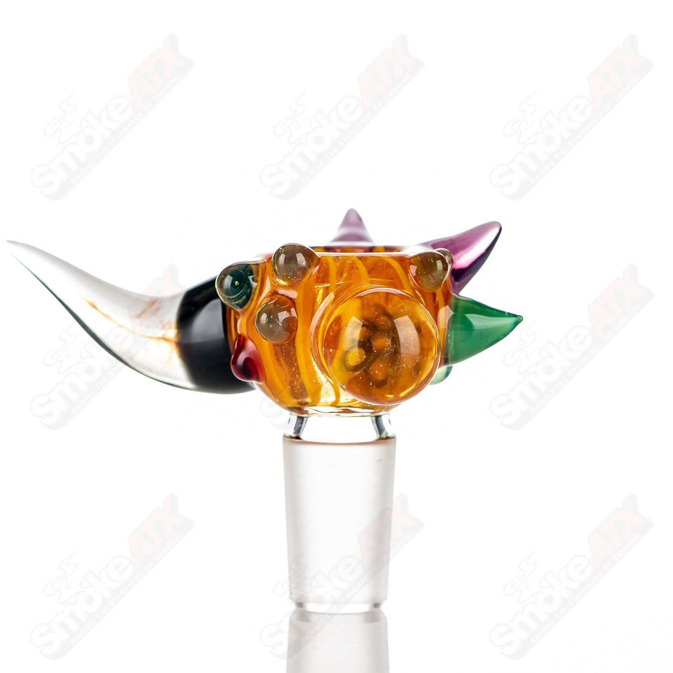 2 19mm Full Color Worked Horn Milli Bowl JMass - Smoke ATX