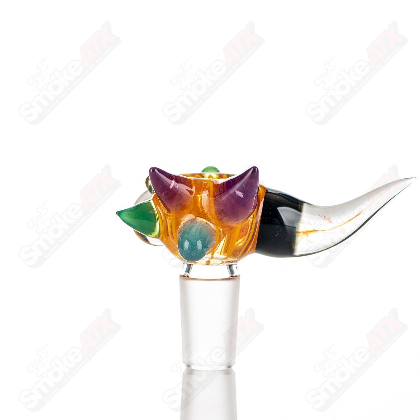 2 19mm Full Color Worked Horn Milli Bowl JMass - Smoke ATX