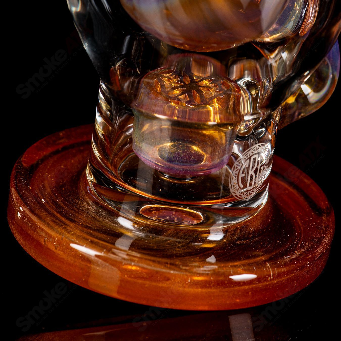 2 Color Ball Rig Fat Boy Glass - Smoke ATX