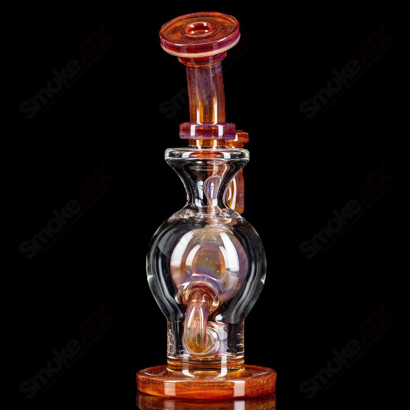 2 Color Ball Rig Fat Boy Glass - Smoke ATX