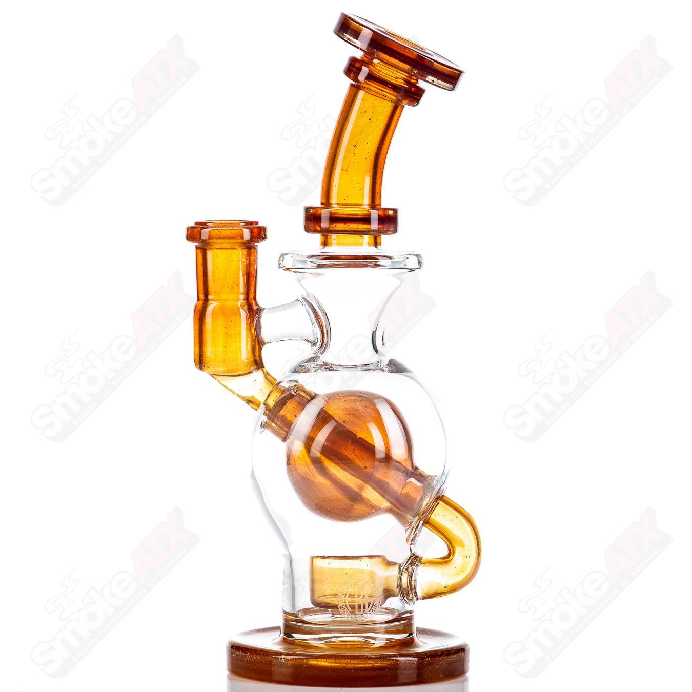 2 Color Ball Rig Fat Boy Glass - Smoke ATX
