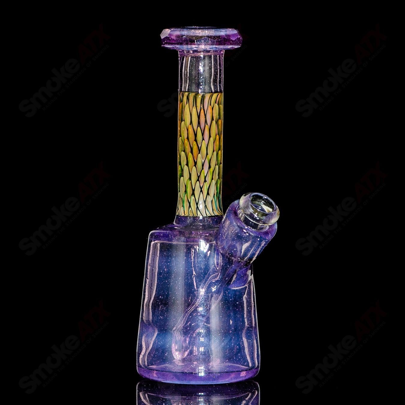 2 Faceted UV/CFL Mini Rig BCM Glass - Smoke ATX