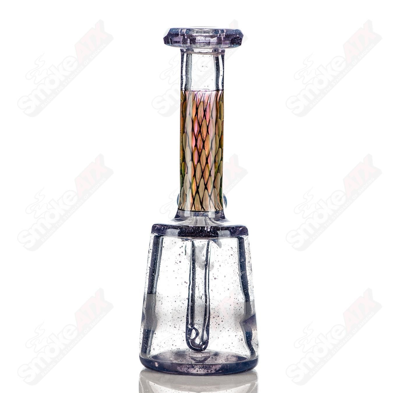 2 Faceted UV/CFL Mini Rig BCM Glass - Smoke ATX
