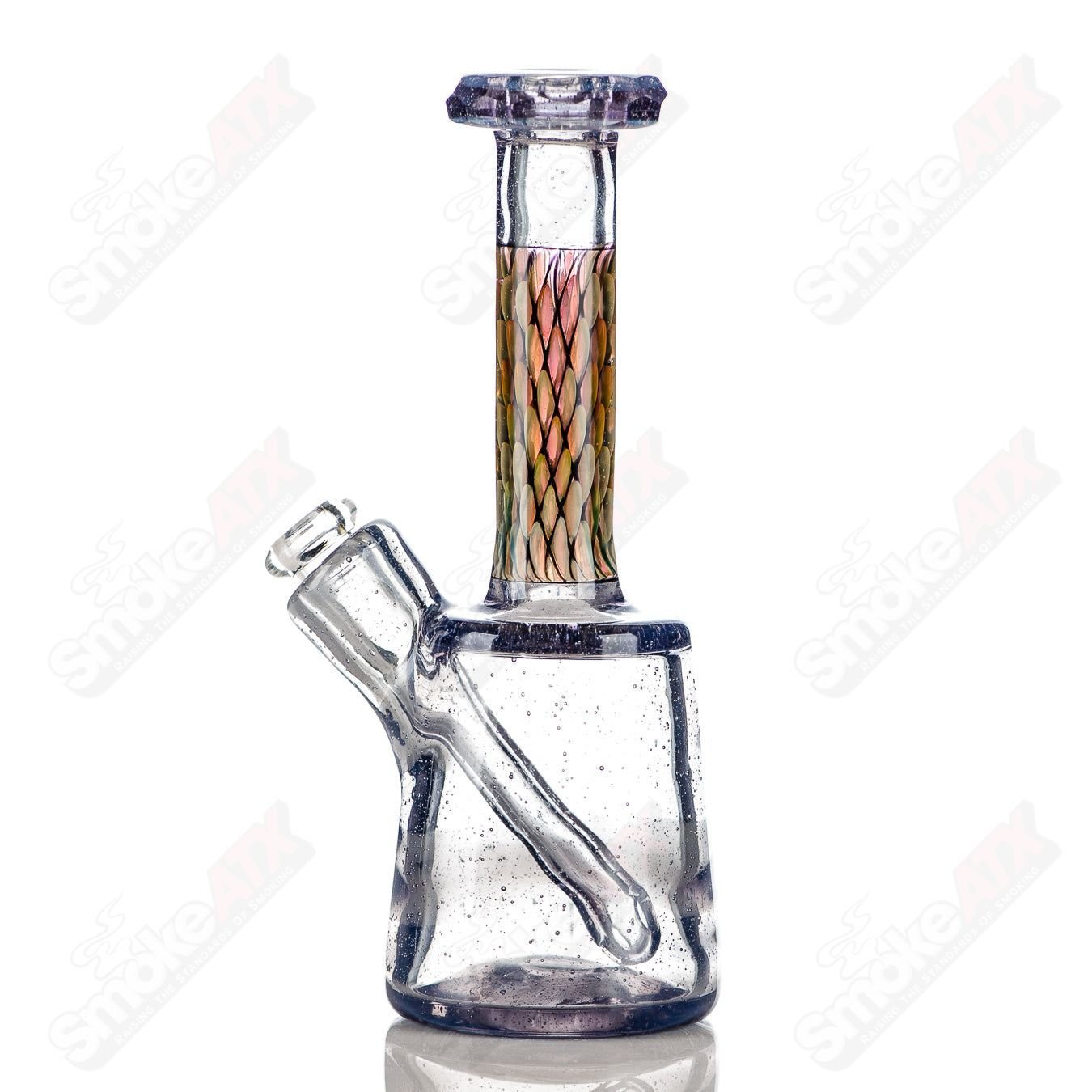 2 Faceted UV/CFL Mini Rig BCM Glass - Smoke ATX