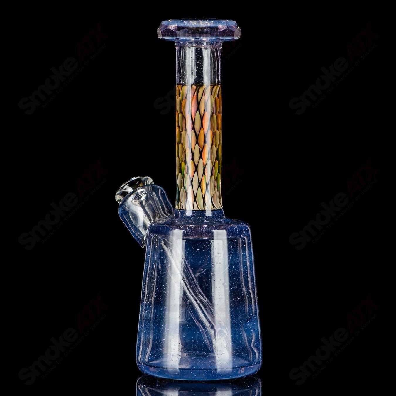 2 Faceted UV/CFL Mini Rig BCM Glass - Smoke ATX