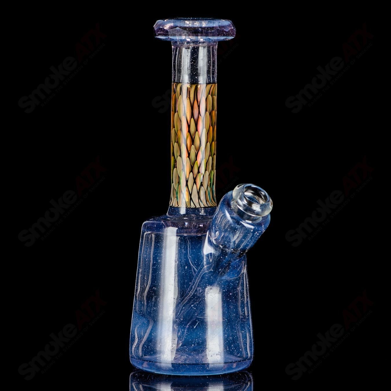 2 Faceted UV/CFL Mini Rig BCM Glass - Smoke ATX