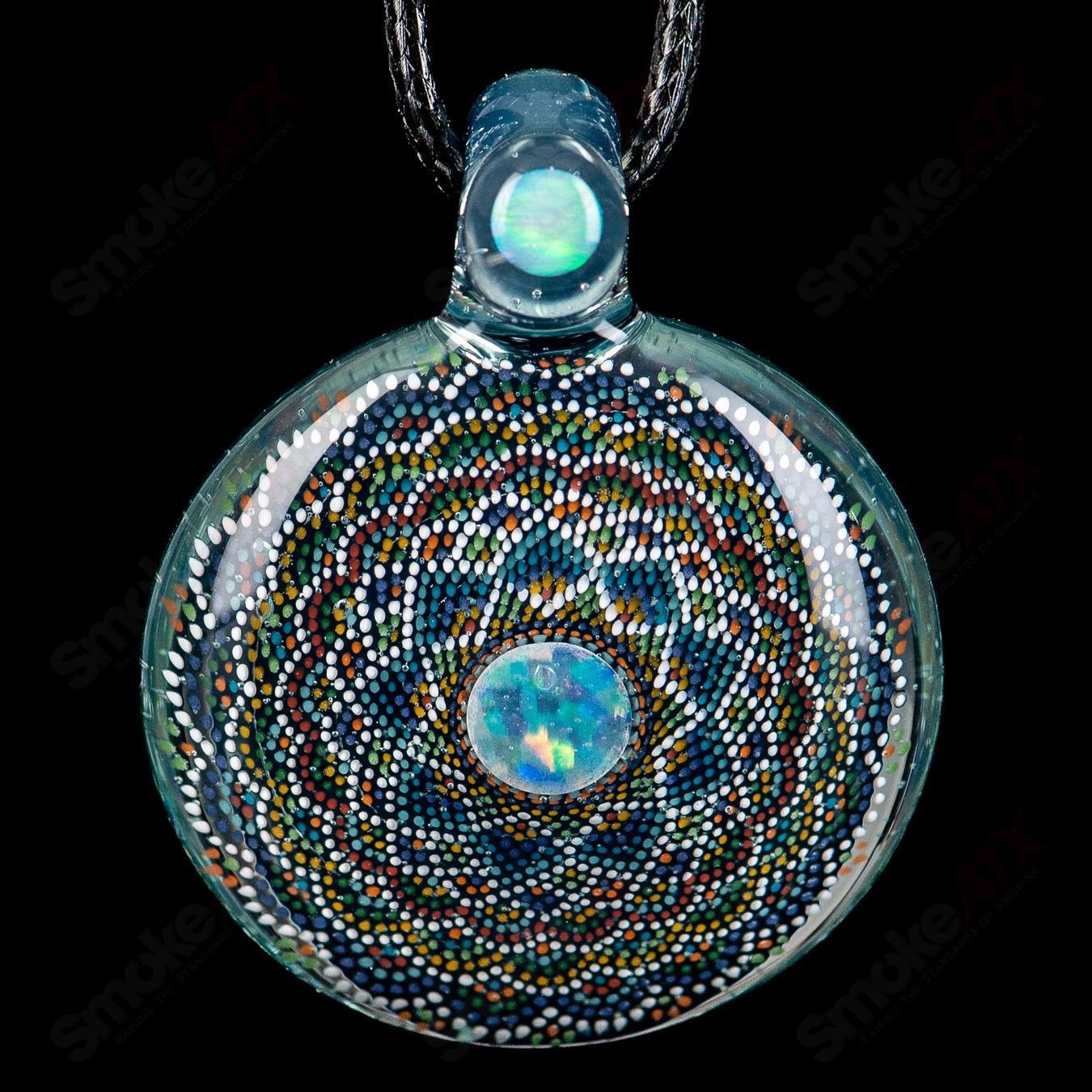 2 Geometric Pendant JH Glassworks - Smoke ATX