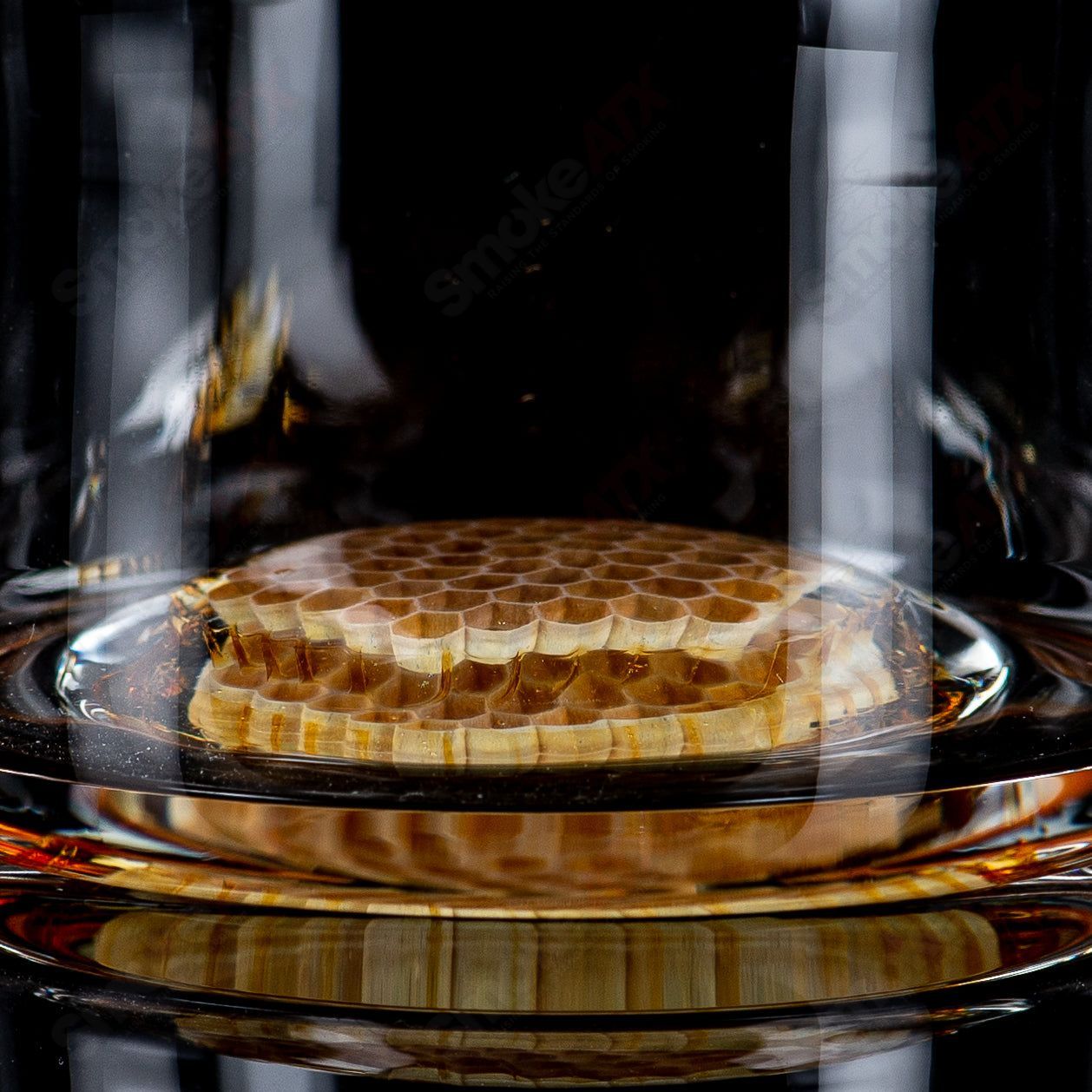 2 Honeycomb Low - Ball Drinking Glass Joe P Glass - Smoke ATX