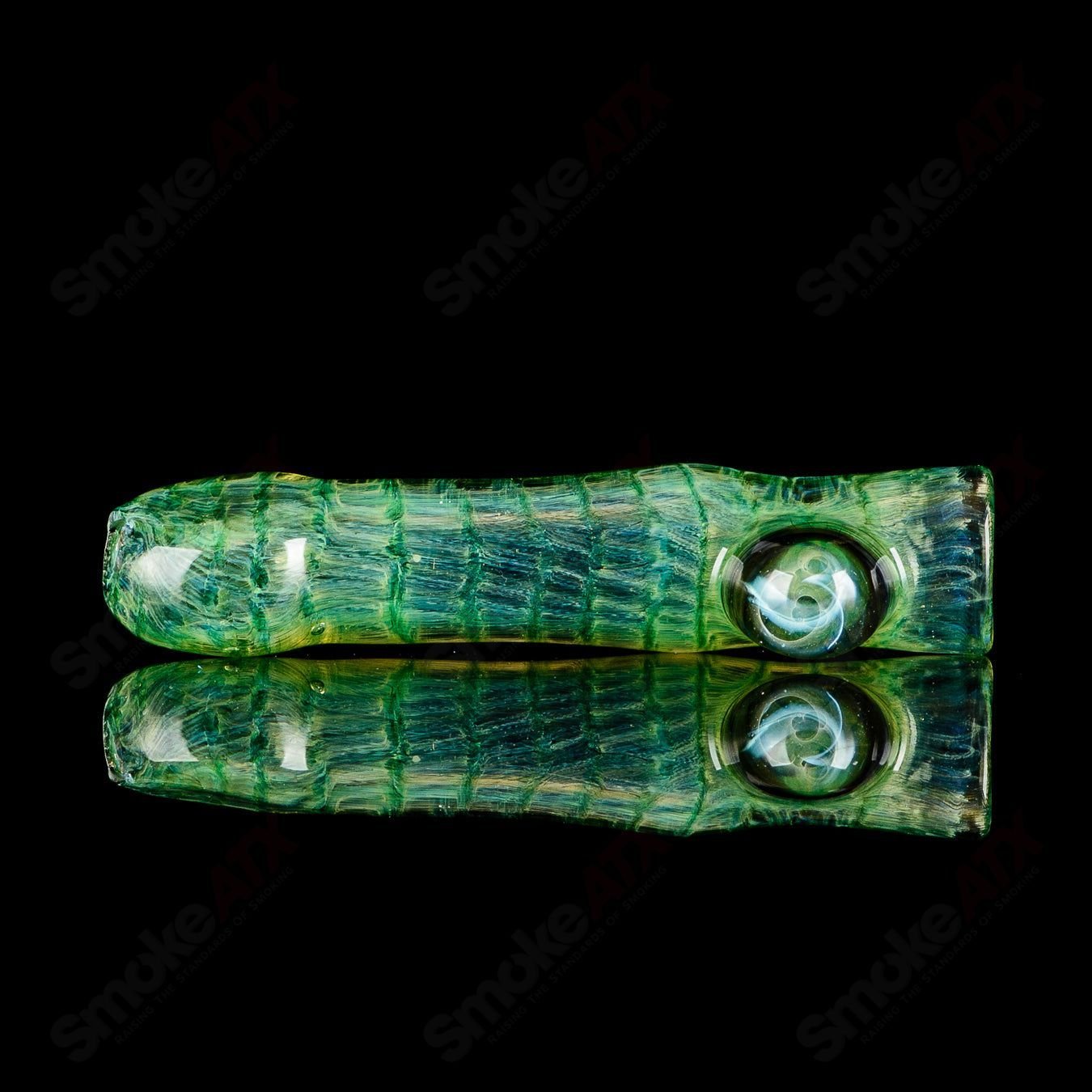 2 I/O Worked Chillum Signed - JMK Glass - Smoke ATX