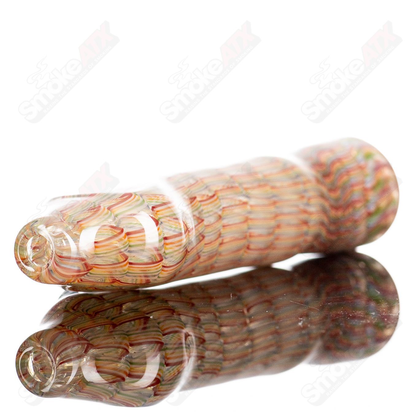 2 Lattice Chillum by JMK Glass - Smoke ATX