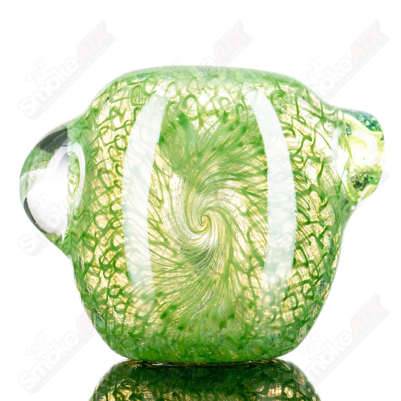 2 Lattice Coil Spoon by JMK Glass - Smoke ATX